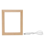 Maxbell LED Photo Frame Display Decoration Wood Picture Frame for Desk Bedroom Home 23cmx17cm