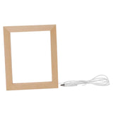 Maxbell LED Photo Frame Display Decoration Wood Picture Frame for Desk Bedroom Home 23cmx17cm