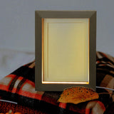 Maxbell LED Photo Frame Display Decoration Wood Picture Frame for Desk Bedroom Home 23cmx17cm