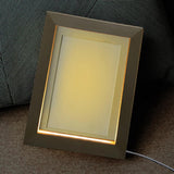 Maxbell LED Photo Frame Display Decoration Wood Picture Frame for Desk Bedroom Home 23cmx17cm