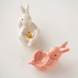 Maxbell Rabbit Incense Holder Incense Burner Gift Statue for Living Room SPA Desktop White