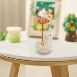 Maxbell Rabbit Incense Holder Incense Burner Gift Statue for Living Room SPA Desktop White
