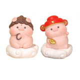 Maxbell Pig Statue Good Lucky Ornament Resin Figurine for Office Wedding Dining Room Style A