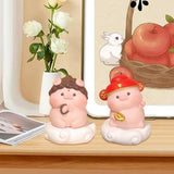 Maxbell Pig Statue Good Lucky Ornament Resin Figurine for Office Wedding Dining Room Style A