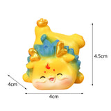 Maxbell Chinese New Year Dragon Figurine Mini Cute for Desktop Bookshelf Living Room Style A