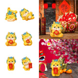 Maxbell Chinese New Year Dragon Figurine Mini Cute for Desktop Bookshelf Living Room Style A
