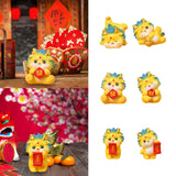 Maxbell Chinese New Year Dragon Figurine Mini Cute for Desktop Bookshelf Living Room Style A