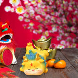 Maxbell Chinese New Year Dragon Figurine Mini Cute for Desktop Bookshelf Living Room Style A