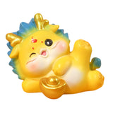 Maxbell Chinese New Year Dragon Figurine Mini Cute for Desktop Bookshelf Living Room Style B