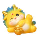 Maxbell Chinese New Year Dragon Figurine Mini Cute for Desktop Bookshelf Living Room Style B