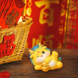Maxbell Chinese New Year Dragon Figurine Mini Cute for Desktop Bookshelf Living Room Style B