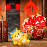 Maxbell Chinese New Year Dragon Figurine Mini Cute for Desktop Bookshelf Living Room Style B