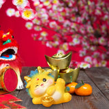 Maxbell Chinese New Year Dragon Figurine Mini Cute for Desktop Bookshelf Living Room Style B