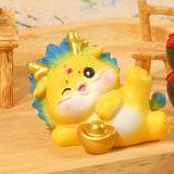 Maxbell Chinese New Year Dragon Figurine Mini Cute for Desktop Bookshelf Living Room Style B