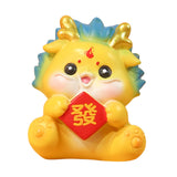 Maxbell Chinese New Year Dragon Figurine Mini Cute for Desktop Bookshelf Living Room Style C