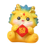 Maxbell Chinese New Year Dragon Figurine Mini Cute for Desktop Bookshelf Living Room Style C