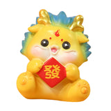 Maxbell Chinese New Year Dragon Figurine Mini Cute for Desktop Bookshelf Living Room Style C
