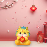 Maxbell Chinese New Year Dragon Figurine Mini Cute for Desktop Bookshelf Living Room Style C