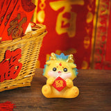 Maxbell Chinese New Year Dragon Figurine Mini Cute for Desktop Bookshelf Living Room Style C