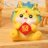 Maxbell Chinese New Year Dragon Figurine Mini Cute for Desktop Bookshelf Living Room Style C