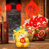 Maxbell Chinese New Year Dragon Figurine Mini Cute for Desktop Bookshelf Living Room Style D