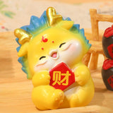 Maxbell Chinese New Year Dragon Figurine Mini Cute for Desktop Bookshelf Living Room Style D