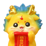 Maxbell Chinese New Year Dragon Figurine Mini Cute for Desktop Bookshelf Living Room Style E