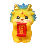 Maxbell Chinese New Year Dragon Figurine Mini Cute for Desktop Bookshelf Living Room Style E