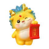 Maxbell Chinese New Year Dragon Figurine Mini Cute for Desktop Bookshelf Living Room Style F