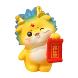 Maxbell Chinese New Year Dragon Figurine Mini Cute for Desktop Bookshelf Living Room Style F