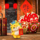 Maxbell Chinese New Year Dragon Figurine Mini Cute for Desktop Bookshelf Living Room Style F
