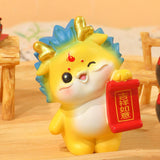 Maxbell Chinese New Year Dragon Figurine Mini Cute for Desktop Bookshelf Living Room Style F