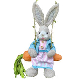 Maxbell Easter Bunny Figurine Cartoon Garden Statue for Bedroom Micro Landscape Desk Female