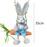 Maxbell Easter Bunny Figurine Cartoon Garden Statue for Bedroom Micro Landscape Desk Male
