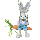 Maxbell Easter Bunny Figurine Cartoon Garden Statue for Bedroom Micro Landscape Desk Male