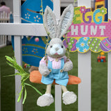 Maxbell Easter Bunny Figurine Cartoon Garden Statue for Bedroom Micro Landscape Desk Male