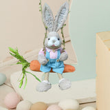 Maxbell Easter Bunny Figurine Cartoon Garden Statue for Bedroom Micro Landscape Desk Male