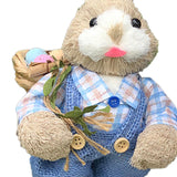 Maxbell 2 Pieces Easter Bunny Figurines Easter Decoration for Living Room Lawn Style D