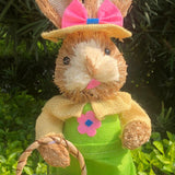 Maxbell Easter Bunny Figurine Easter Decor Garden Statue for Balcony Office Tabletop Style A