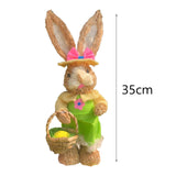 Maxbell Easter Bunny Figurine Easter Decor Garden Statue for Balcony Office Tabletop Style A