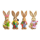 Maxbell Easter Bunny Figurine Easter Decor Garden Statue for Balcony Office Tabletop Style A
