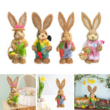 Maxbell Easter Bunny Figurine Easter Decor Garden Statue for Balcony Office Tabletop Style A