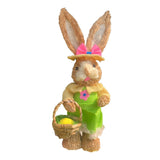 Maxbell Easter Bunny Figurine Easter Decor Garden Statue for Balcony Office Tabletop Style A