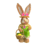 Maxbell Easter Bunny Figurine Easter Decor Garden Statue for Balcony Office Tabletop Style A