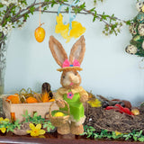 Maxbell Easter Bunny Figurine Easter Decor Garden Statue for Balcony Office Tabletop Style A