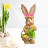 Maxbell Easter Bunny Figurine Easter Decor Garden Statue for Balcony Office Tabletop Style A