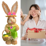 Maxbell Easter Bunny Figurine Easter Decor Garden Statue for Balcony Office Tabletop Style A