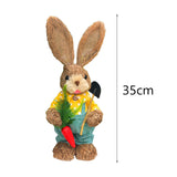 Maxbell Easter Bunny Figurine Easter Decor Garden Statue for Balcony Office Tabletop Style B