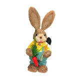 Maxbell Easter Bunny Figurine Easter Decor Garden Statue for Balcony Office Tabletop Style B
