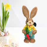 Maxbell Easter Bunny Figurine Easter Decor Garden Statue for Balcony Office Tabletop Style B